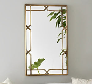 Rectangular mirror framed with Islamic decorations