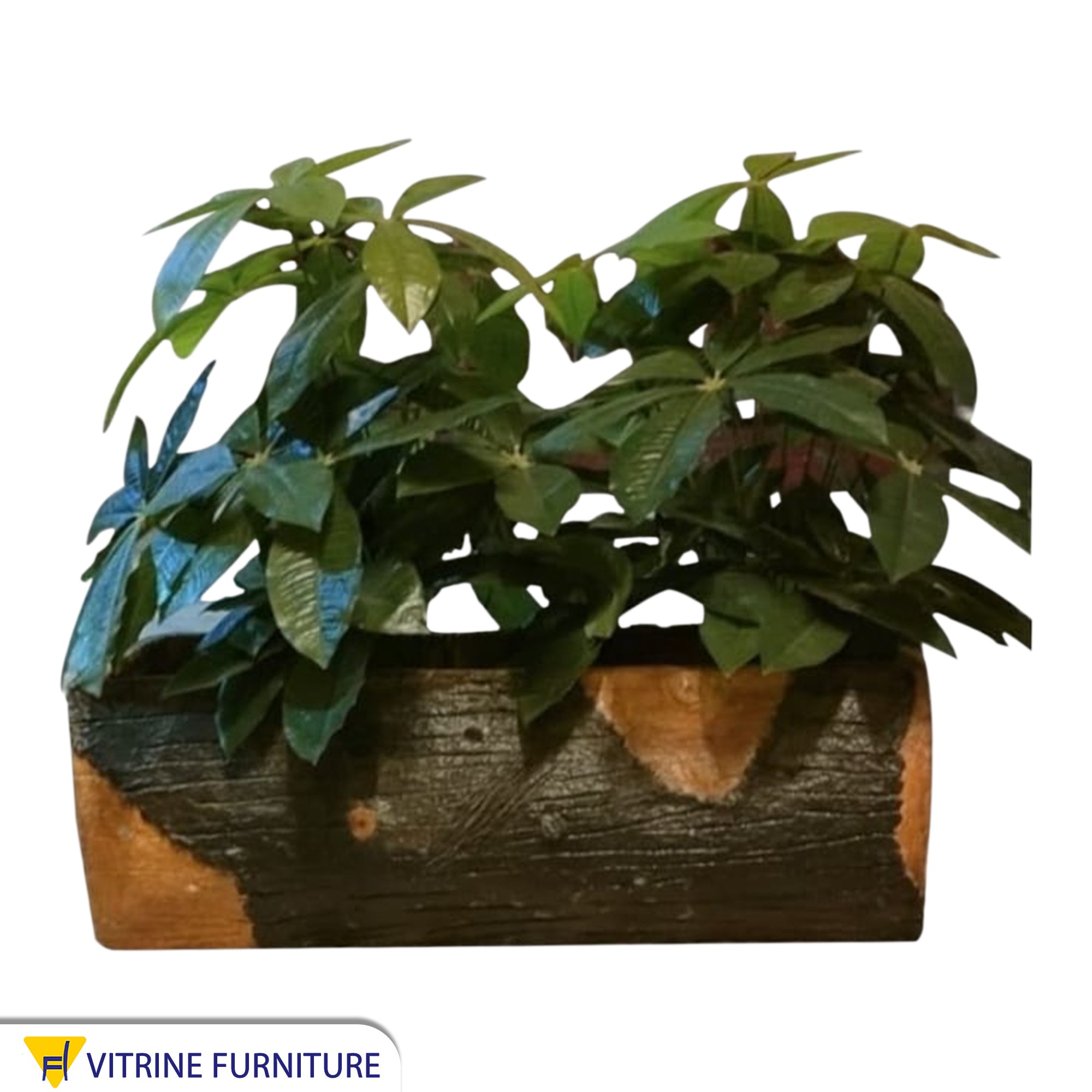 Rectangular decorative artificial plant pot