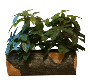 Rectangular decorative artificial plant pot