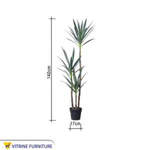Artificial pot for yucca plant