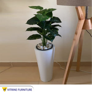 Cone-shaped artificial plant pot