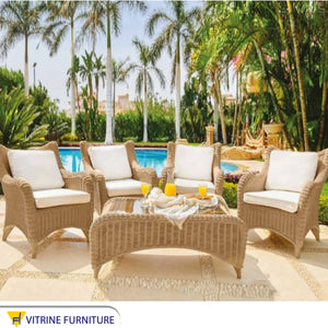Seating kit for outdoor spaces