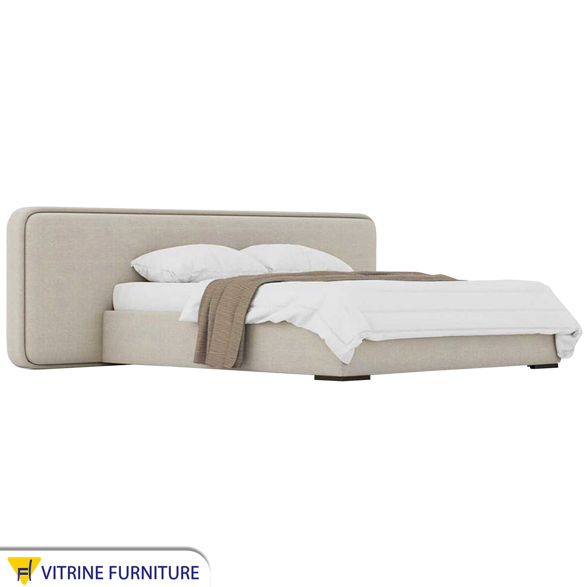 Offwhite bed with a unique design Vitrine Furniture