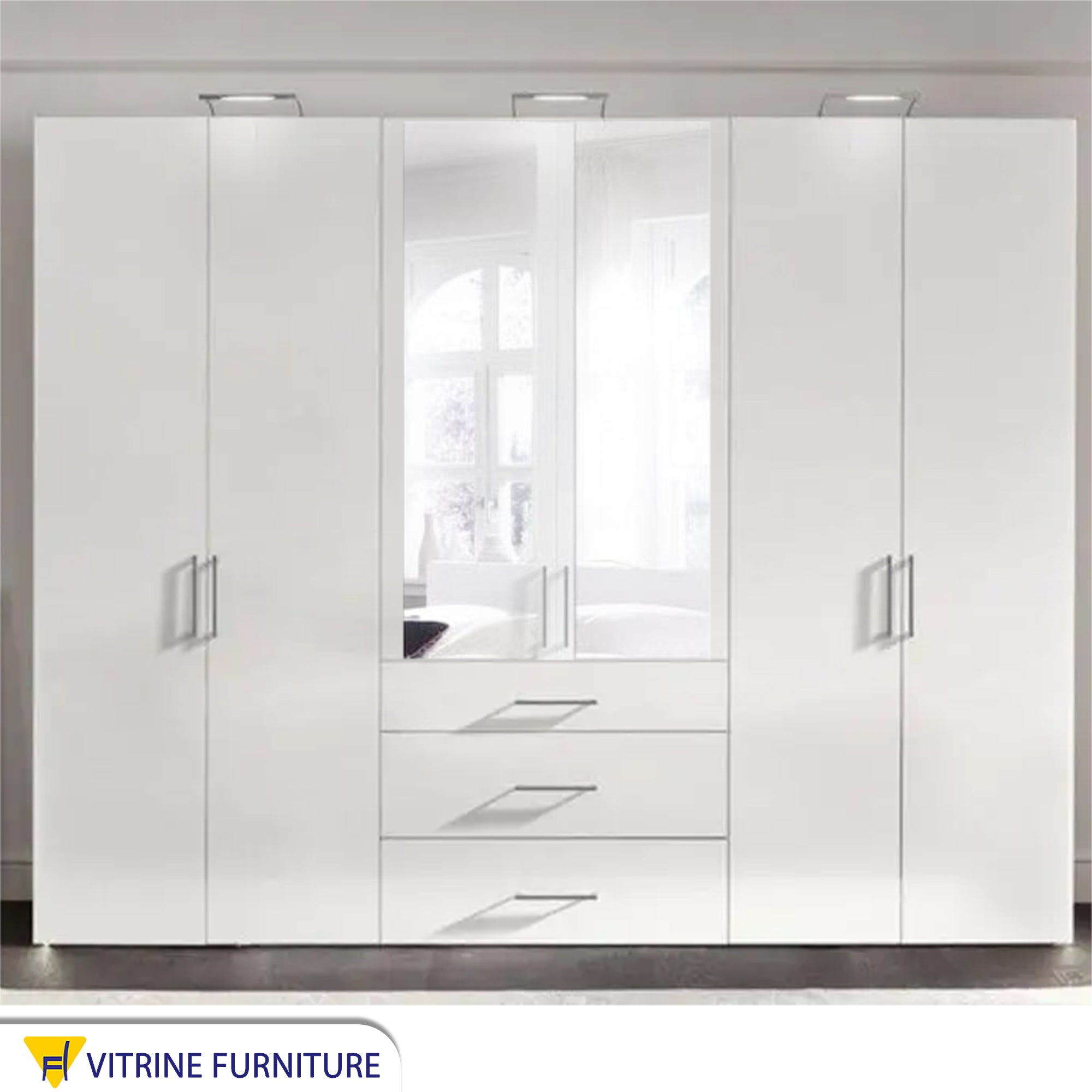 A white wardrobe with distinctive elegance