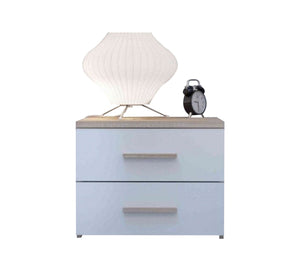 White and beige nightstand