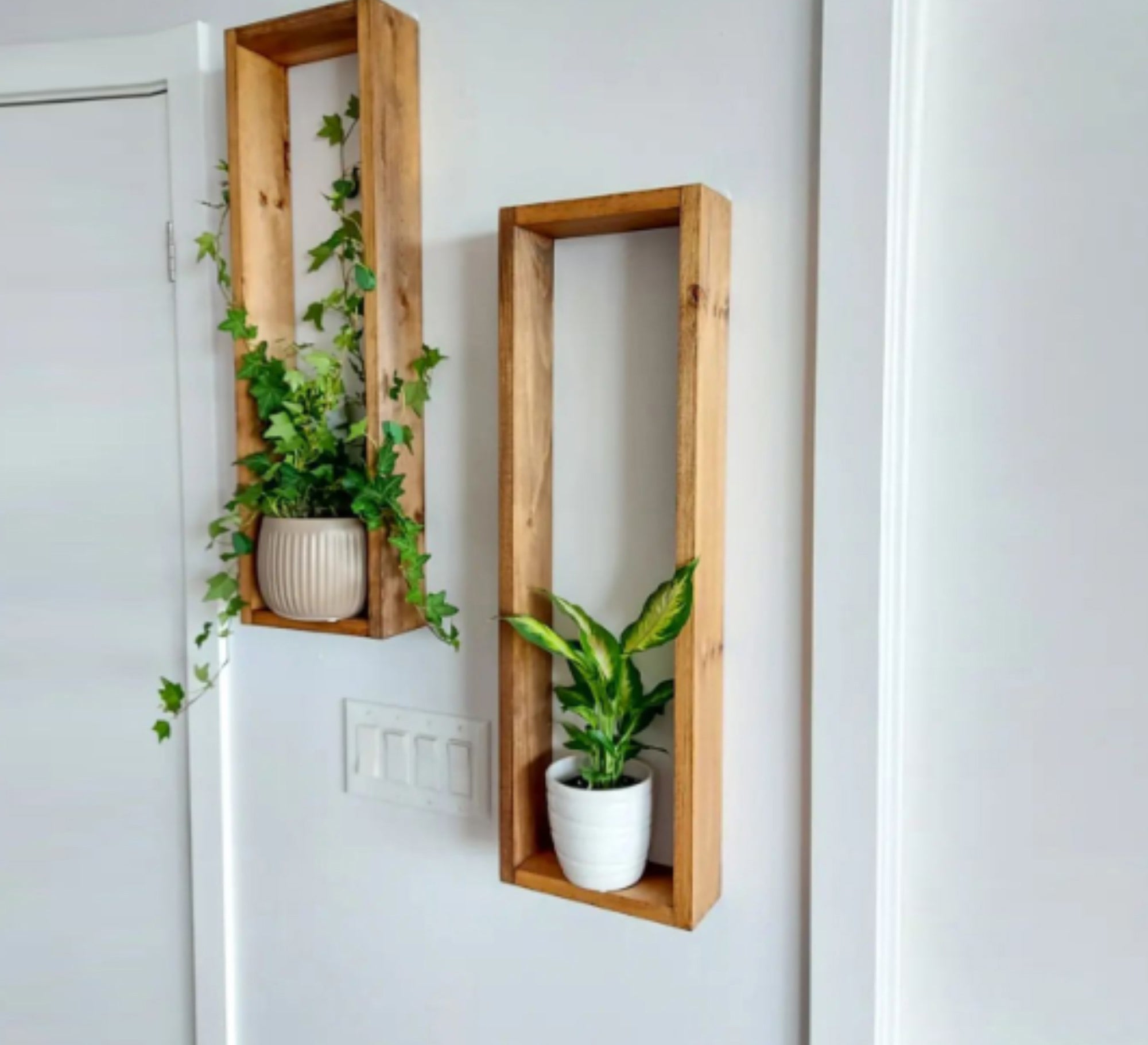 Dual Wooden Rectangles, Elegantly Handcrafted