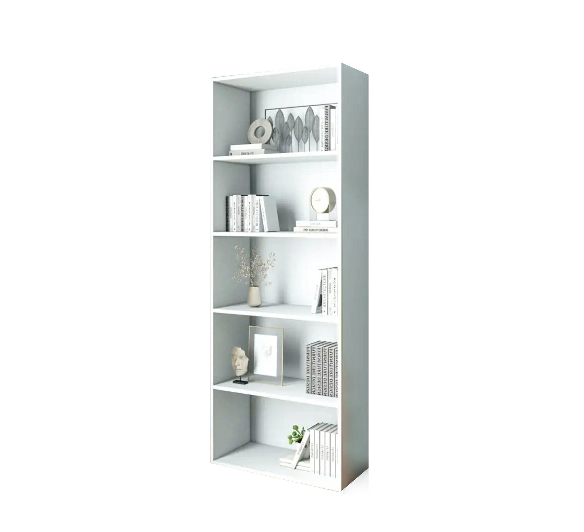 White wooden bookcase