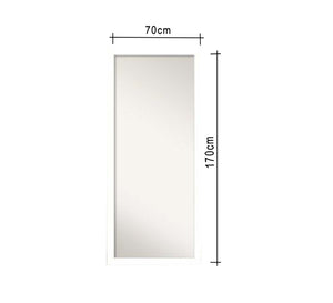 Modern rectangular mirror with a wooden frame