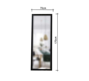 Rectangular mirror with black frame