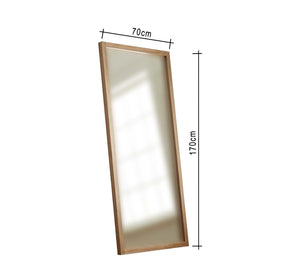 Modern Rectangular Mirror with Wooden Frame