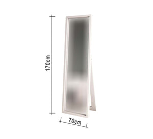 Modern standing mirror in white