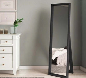 Modern standing mirror in black