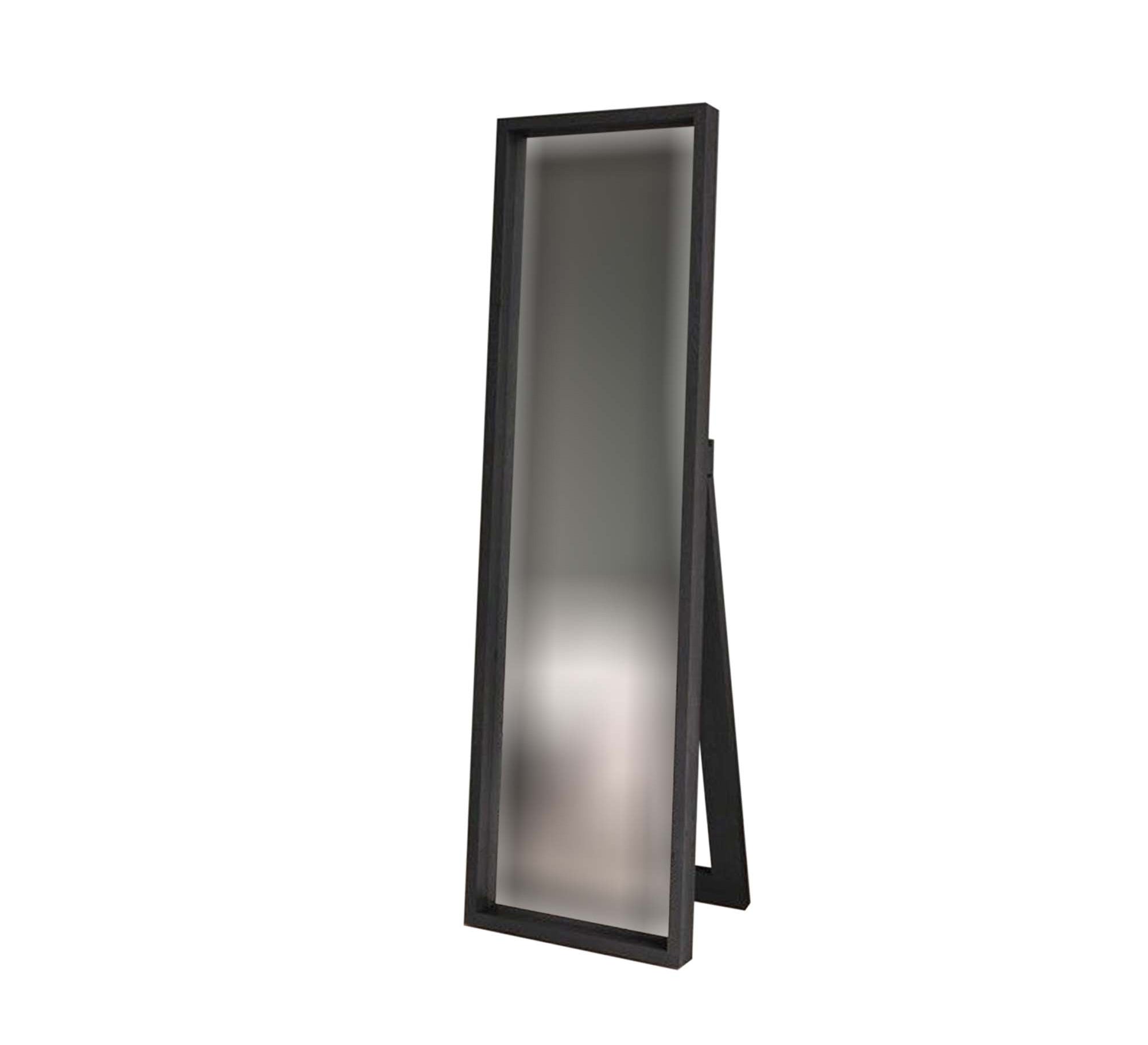 Modern standing mirror in black