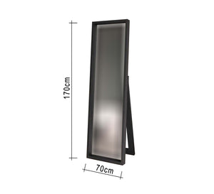 Modern standing mirror in black