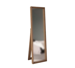 Modern rectangular mirror with wooden frame