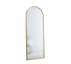 Sleek Modern Mirror with Elegant Gold Trim