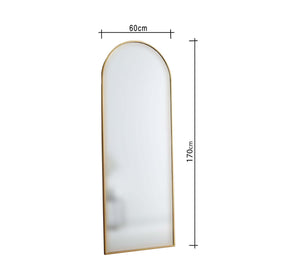 Sleek Modern Mirror with Elegant Gold Trim