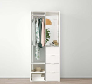 Double-door wardrobe in white