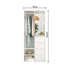 Double-door wardrobe in white