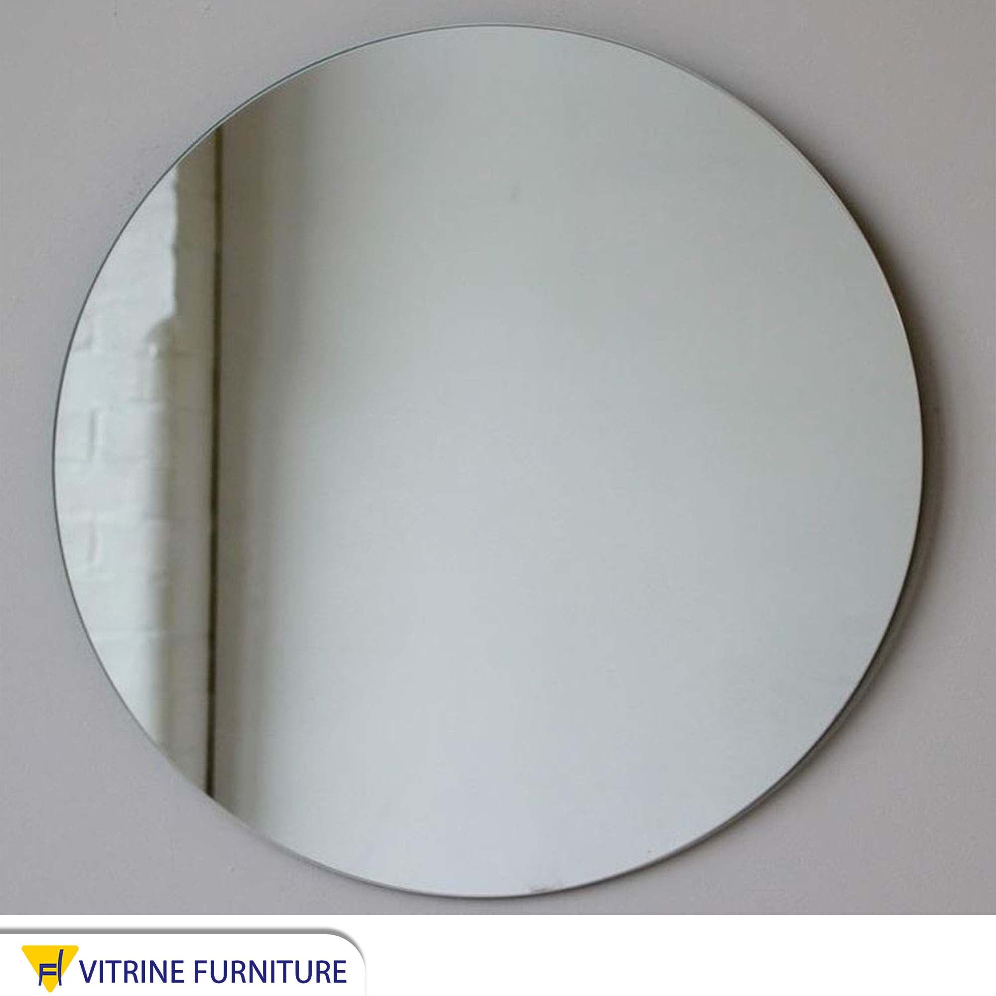 Round mirror without frame