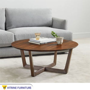 Dark Brown Circular Table - Elegant & Durable Design