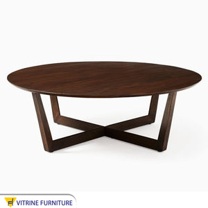 Dark Brown Circular Table - Elegant & Durable Design