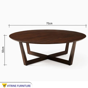 Dark Brown Circular Table - Elegant & Durable Design