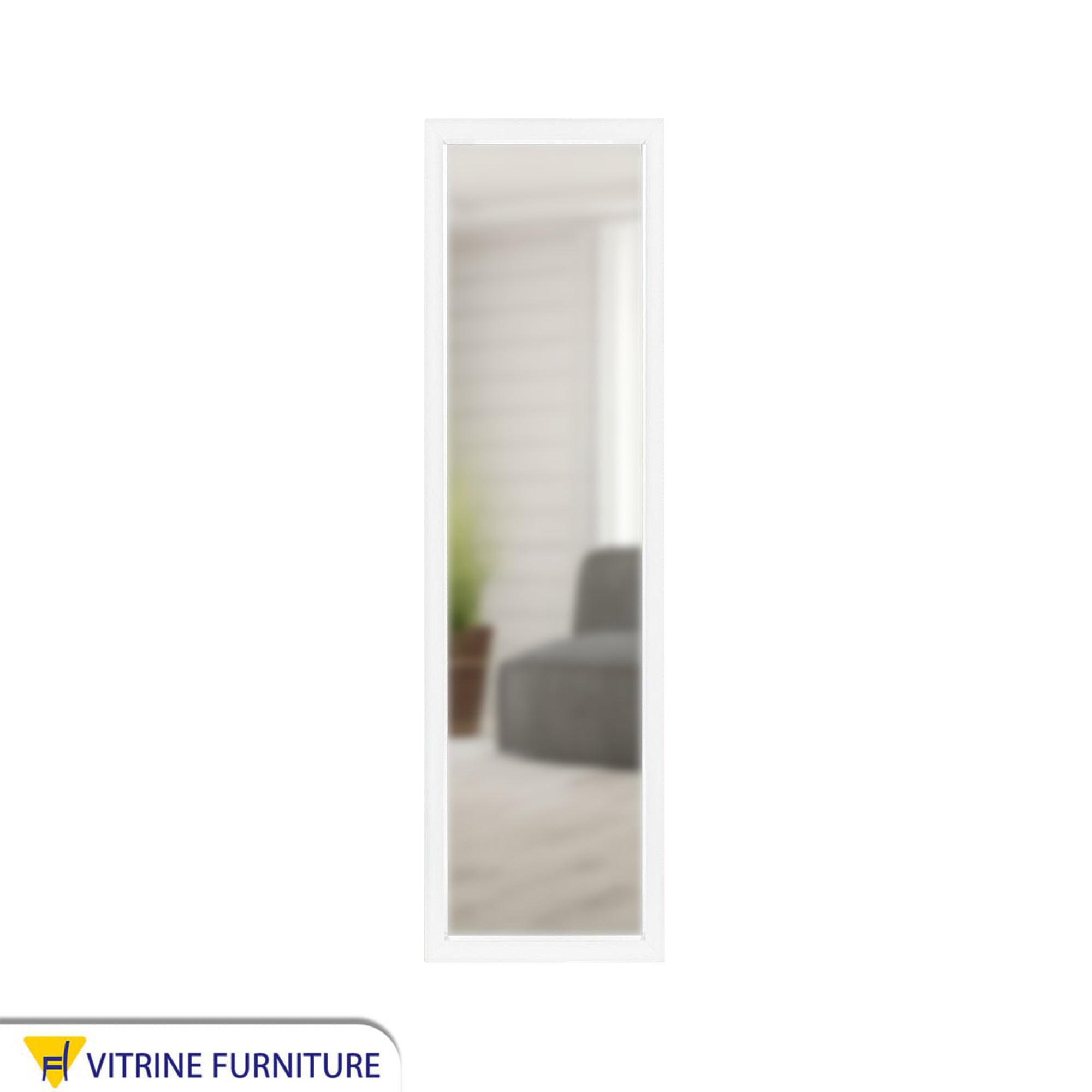 Mirrors: Sleek Rectangular White Frames