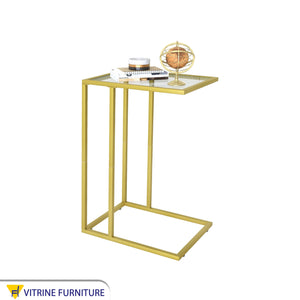 Gold side table