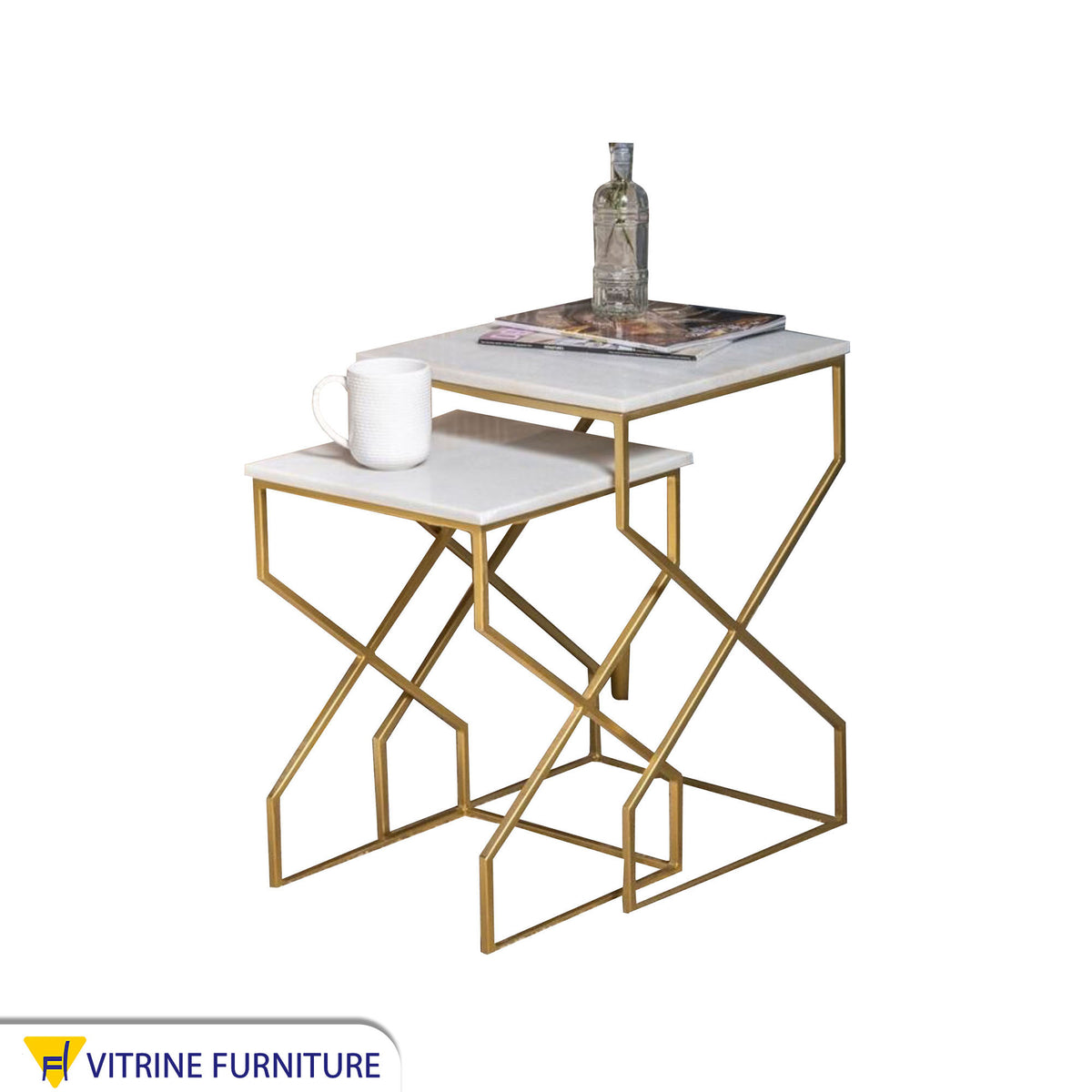 Gold metal tables 2 - Vitrine Furniture