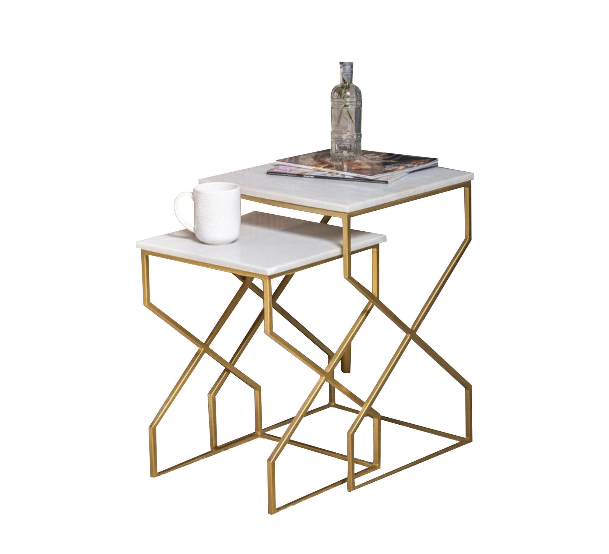 Gold metal tables