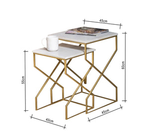 Gold metal tables