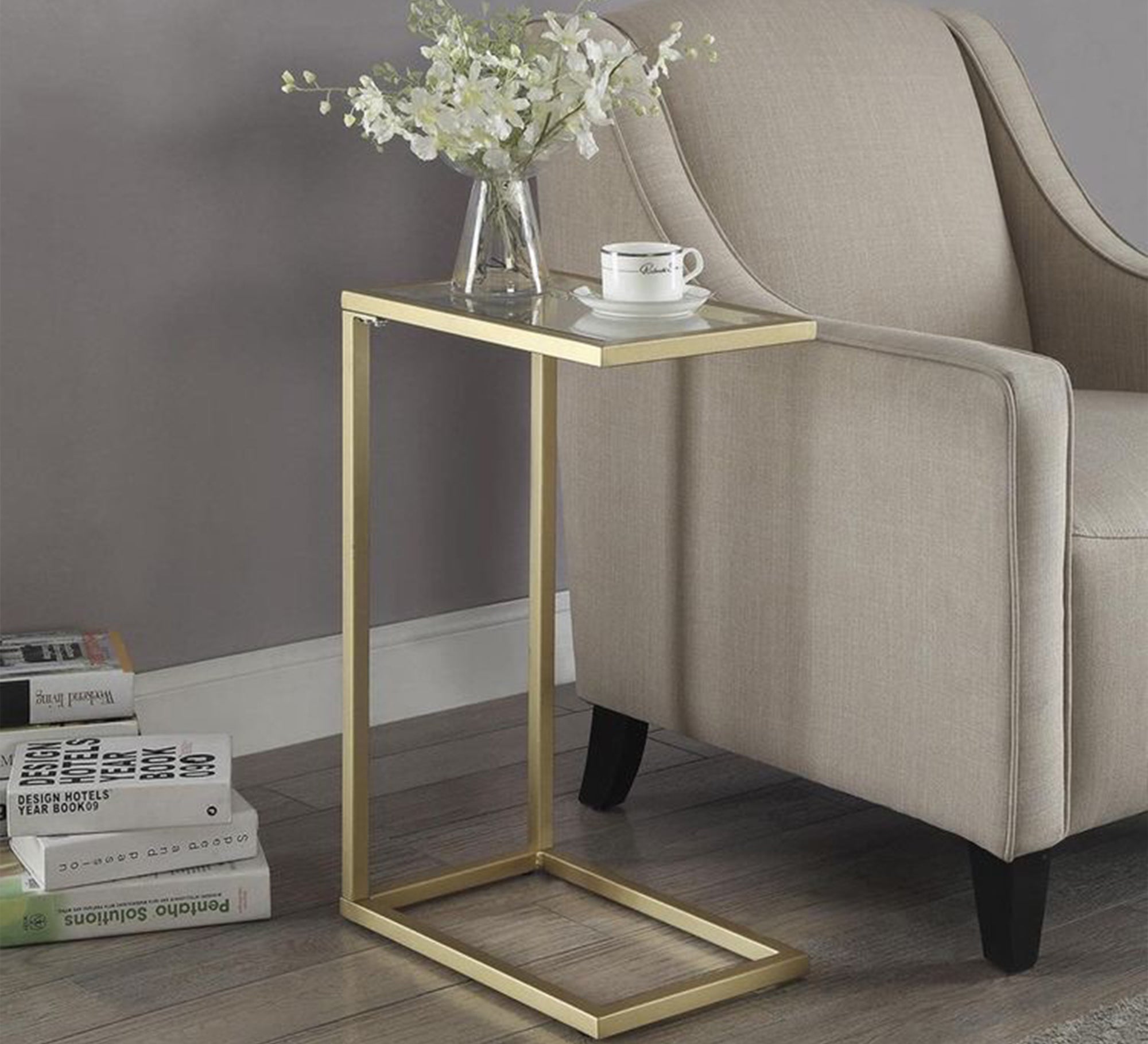 Gold side table