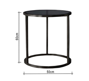 Circular table in black