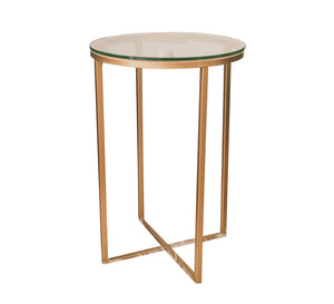 Side table with x-shaped base