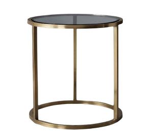 Side table with a circular base