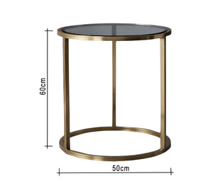 Side table with a circular base