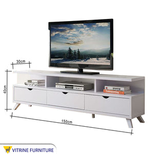TV table with high legs, white