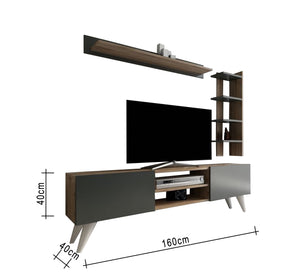 TV cabinet with three units