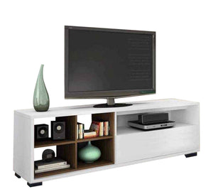 TV unit with multiple open spaces