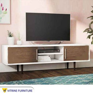 TV unit with open space in the middle