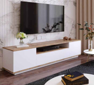 TV unit with three doors and a shelf