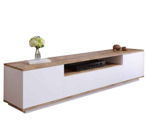 TV unit with three doors and a shelf