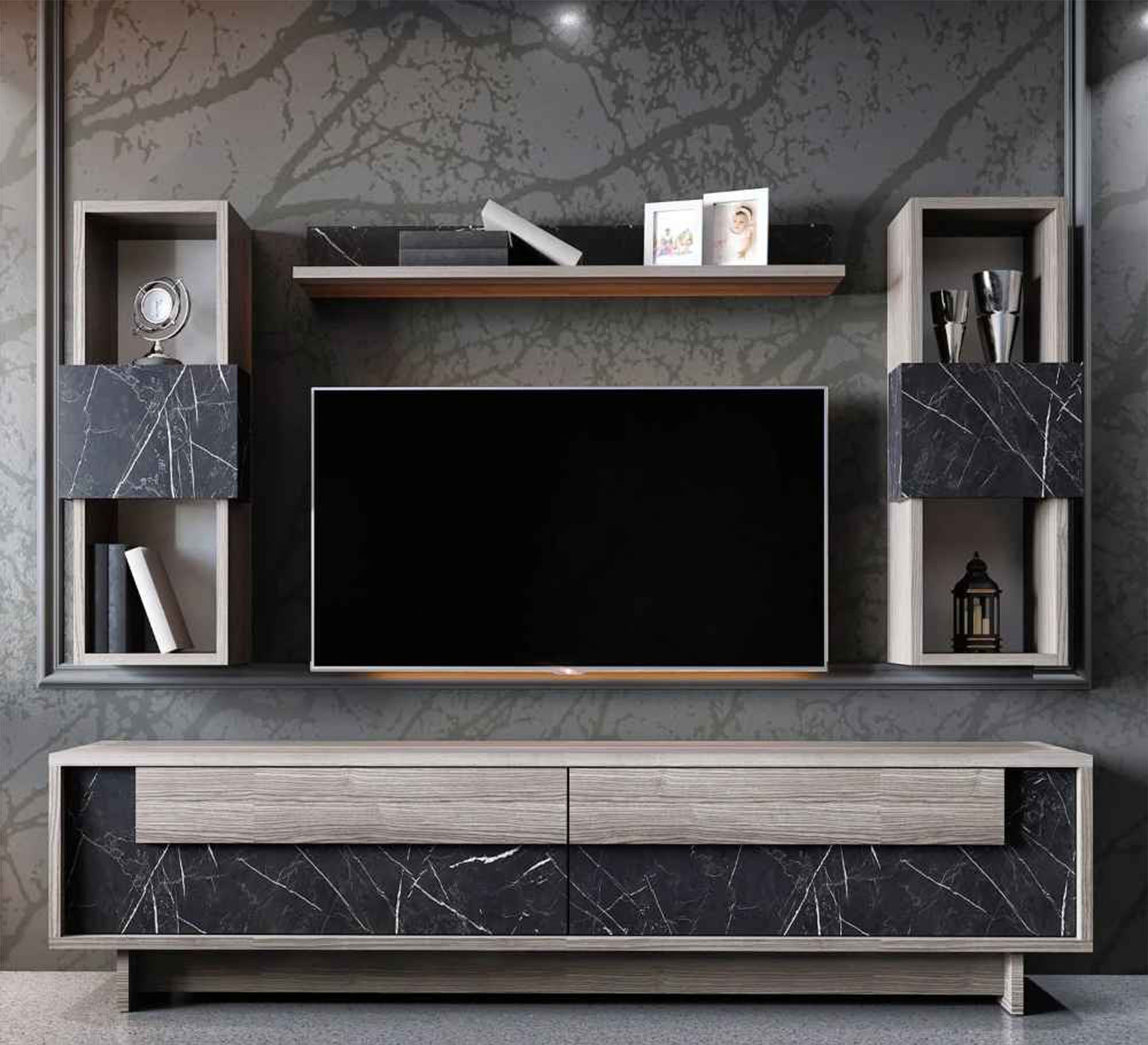 TV Cabinet: Sleek, Durable, Four-Unit Design