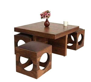 Large center table with four rolls