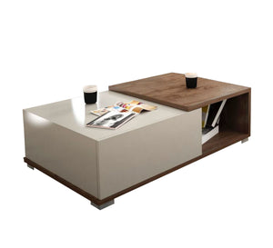 Center table in white and brown