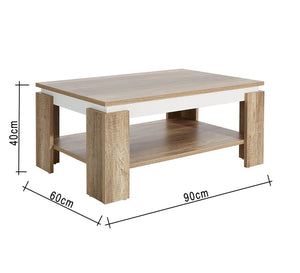 Wooden beige rectangular table