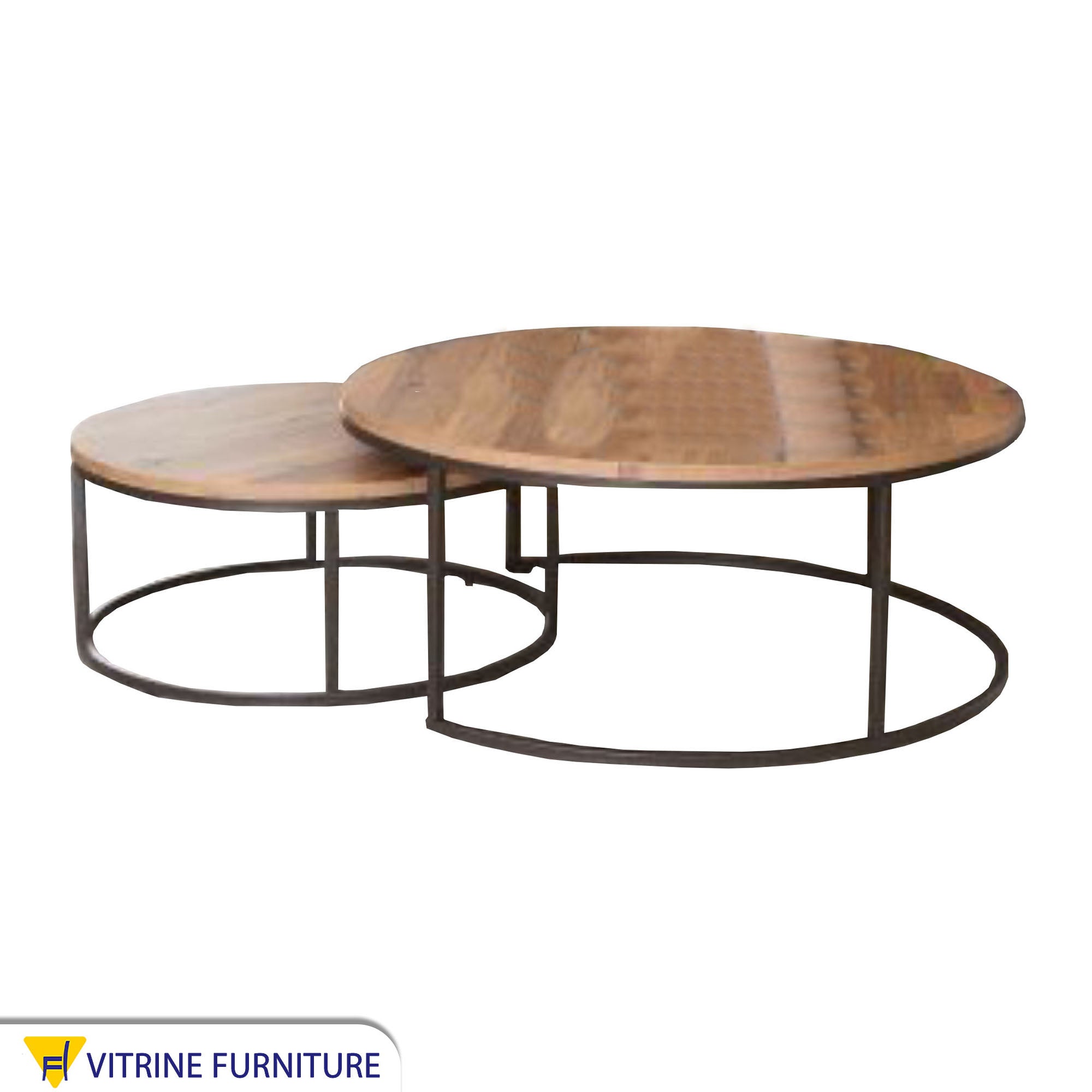Two nested circular tables