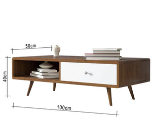 Modern table with beech legs