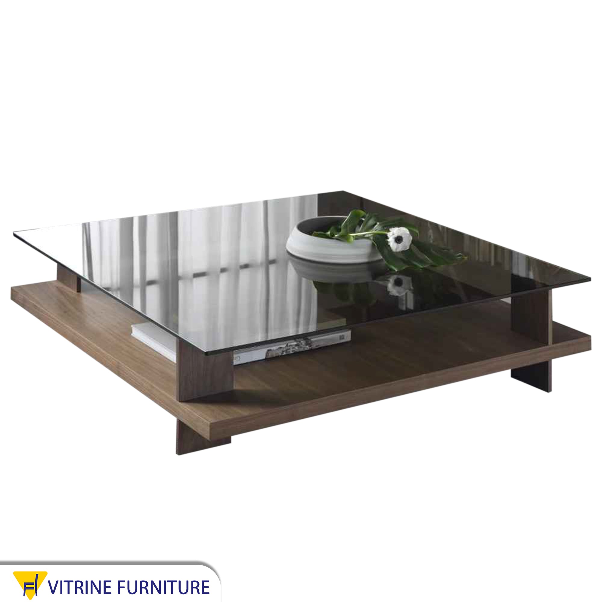 Square table with glass top